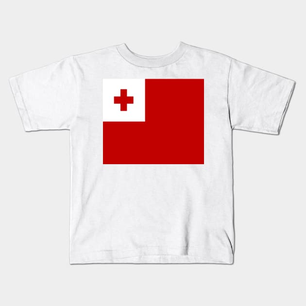 Tonga flag Kids T-Shirt by flag for all